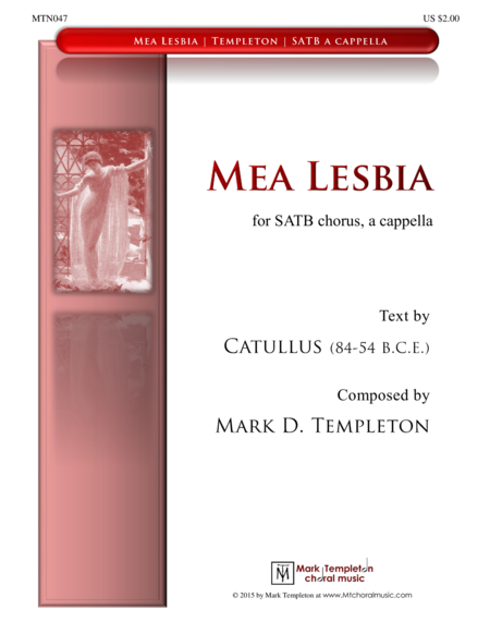 Free Sheet Music Mea Lesbia