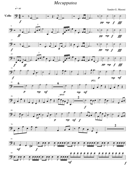 Mecuppatea Cello Part Sheet Music