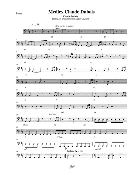 Meddley Dubois Score Et 5 Partitions Sheet Music