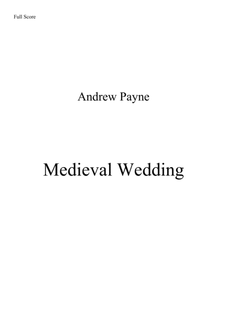 Medieval Wedding Sheet Music