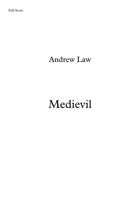 Free Sheet Music Medievil