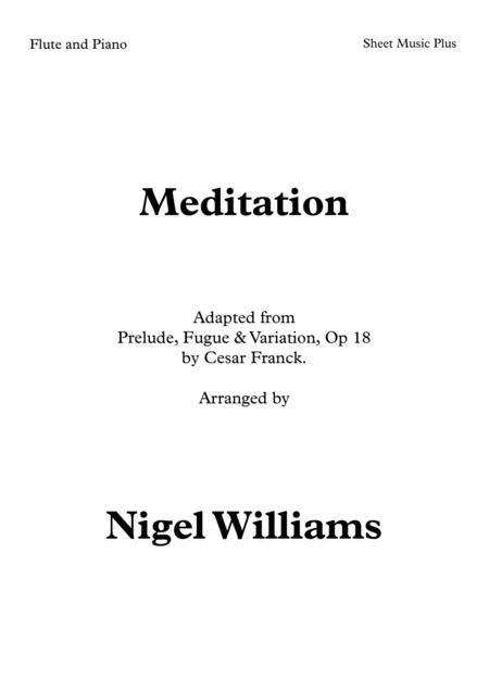 Free Sheet Music Meditation For Flute And Piano