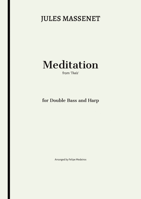 Meditation From Thais Double Bass Solo And Harp Sheet Music