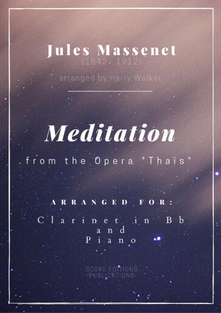 Meditation From Thais For Clarinet In Bb And Piano Sheet Music