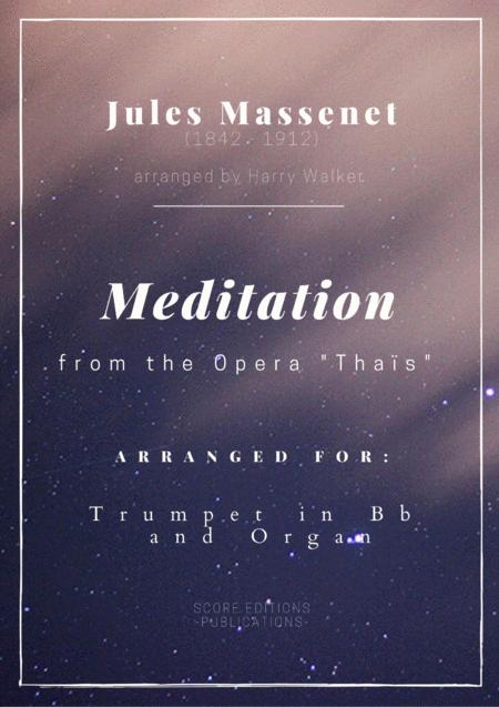 Meditation From Thais For Trumpet In Bb And Organ Sheet Music