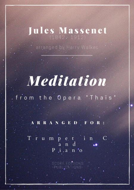 Free Sheet Music Meditation From Thais For Trumpet In C And Piano