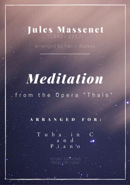 Meditation From Thais For Tuba And Piano Sheet Music