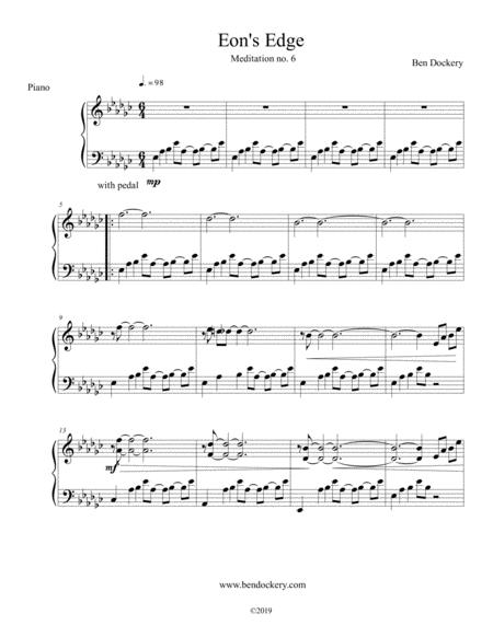 Free Sheet Music Meditation No 6