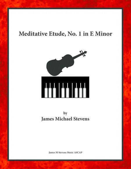 Meditative Etude No 1 In E Minor Violin Piano Sheet Music