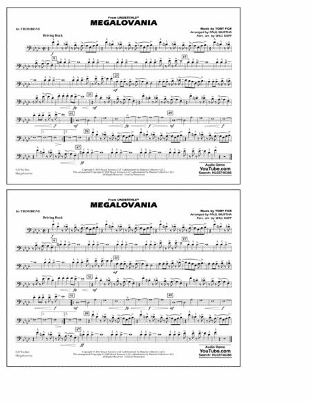 Megalovania From Undertale Arr Paul Murtha 1st Trombone Sheet Music