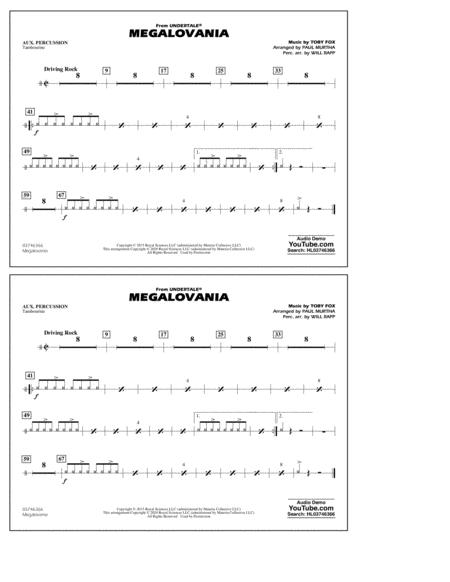 Free Sheet Music Megalovania From Undertale Arr Paul Murtha Aux Percussion