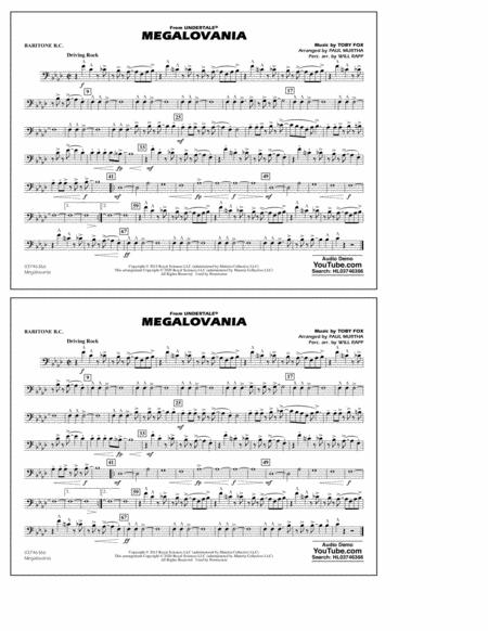 Megalovania From Undertale Arr Paul Murtha Baritone B C Sheet Music