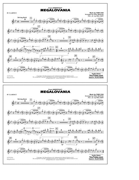 Megalovania From Undertale Arr Paul Murtha Bb Clarinet Sheet Music