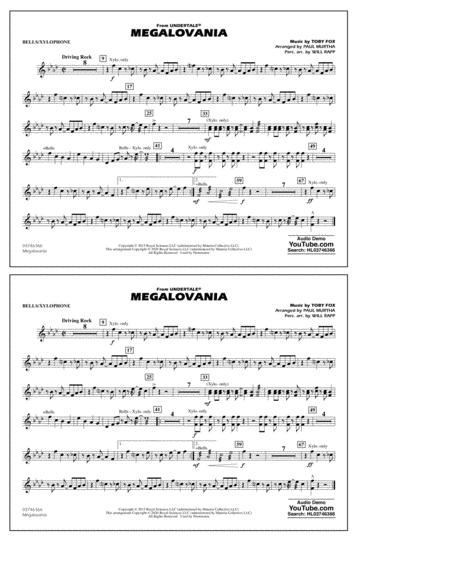 Free Sheet Music Megalovania From Undertale Arr Paul Murtha Bells Xylophone