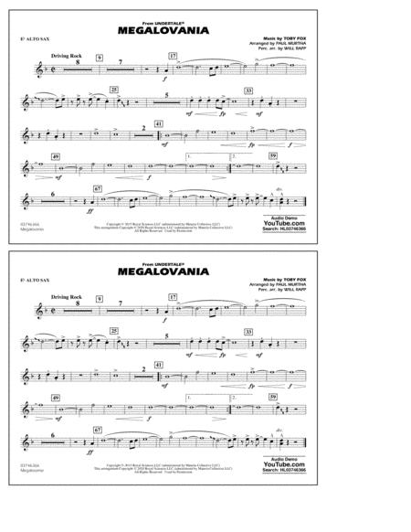 Megalovania From Undertale Arr Paul Murtha Eb Alto Sax Sheet Music