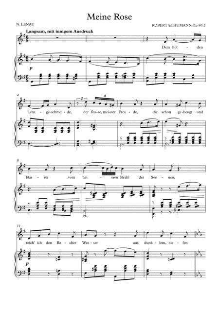 Meine Rose G Major Sheet Music