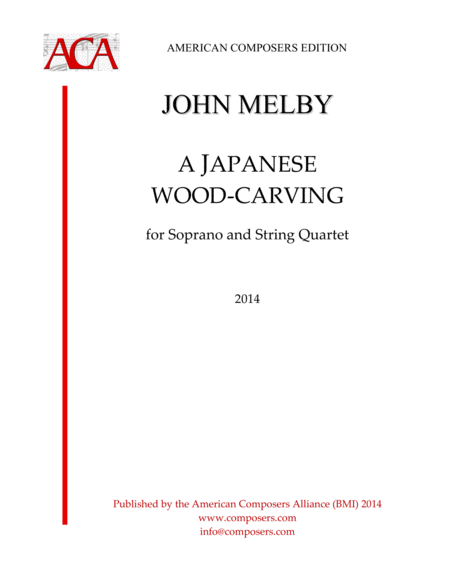 Free Sheet Music Melby A Japanese Wood Carving