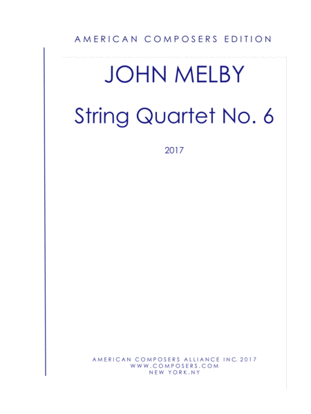 Free Sheet Music Melby String Quartet No 6