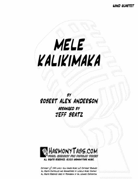 Free Sheet Music Mele Kalikimaka Wind Quartet