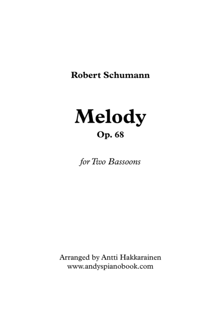 Melody Bassoon Duet Sheet Music