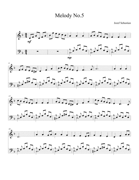 Free Sheet Music Melody No 5