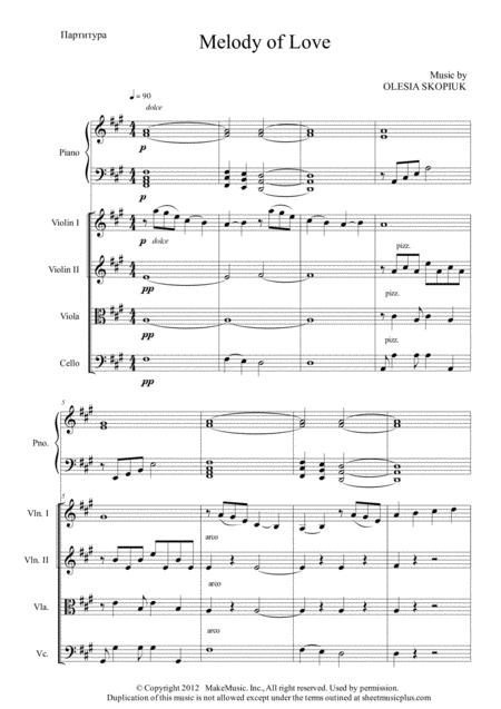 Melody Of Love Sheet Music