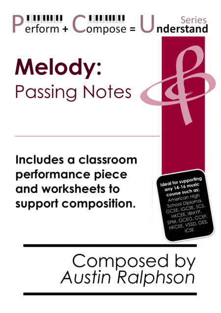 Free Sheet Music Melody Passing Notes Educational Pack Perform Compose Understand Pcu Series