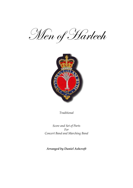 Free Sheet Music Men Of Harlech Score And Parts