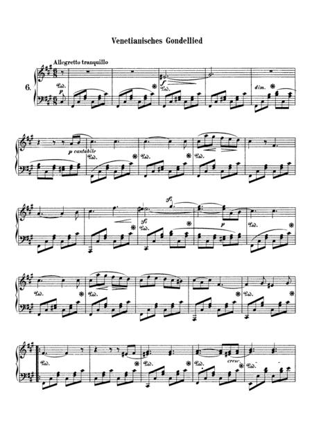 Mendelssohn Songs Without Words Op 30 No 6 In F Minor Complete Version Sheet Music