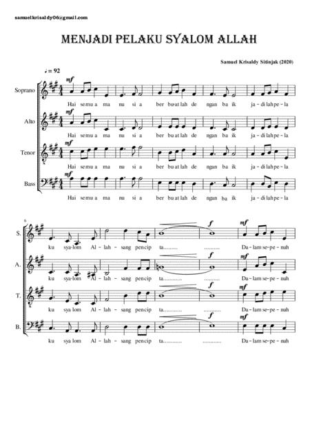 Free Sheet Music Menjadi Pelaku Syalom Allah