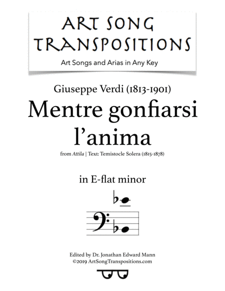 Free Sheet Music Mentre Gonfiarsi L Anima E Flat Minor