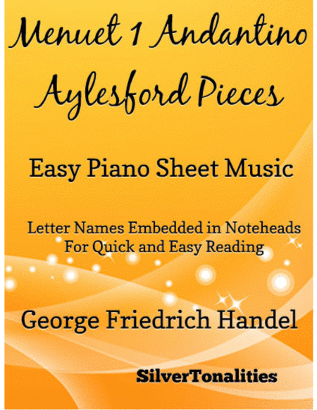 Menuet 1 Andantino Aylesford Pieces Easy Piano Sheet Music Sheet Music