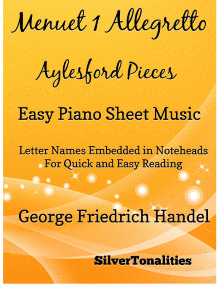 Menuet 1 Aylesford Pieces Allegretto Easy Piano Sheet Music Sheet Music