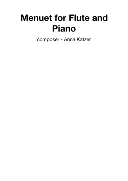 Free Sheet Music Menuet For Flute And Piano