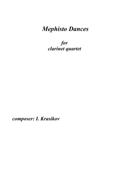 Mephisto Dances For Clarinet Quartet Sheet Music