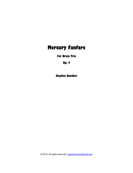 Free Sheet Music Mercury Fanfare