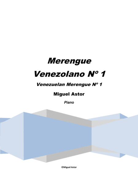 Free Sheet Music Merengue Venezolano N 1