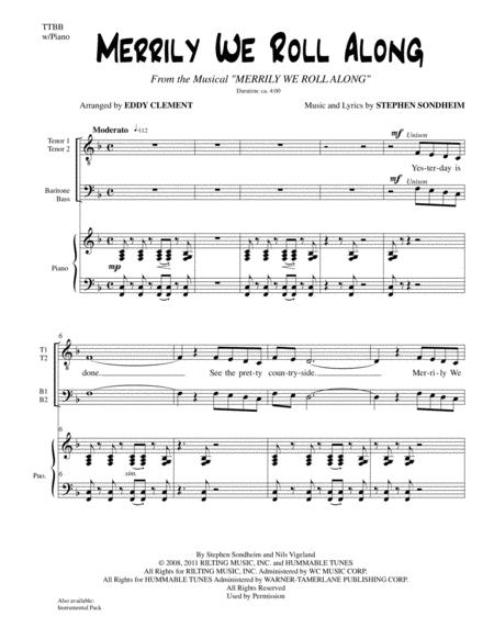 Merrily We Roll Along Sheet Music