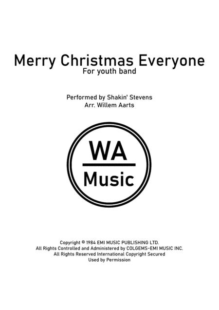 Merry Christmas Everyone By Shakin Stevens Youth Band Sheet Music