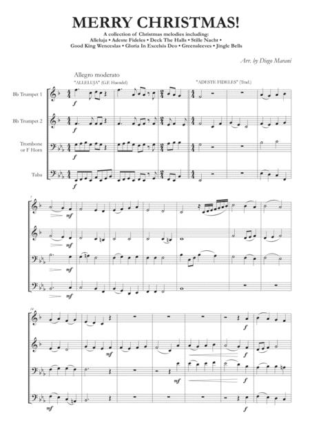 Merry Christmas For Brass Quartet Sheet Music