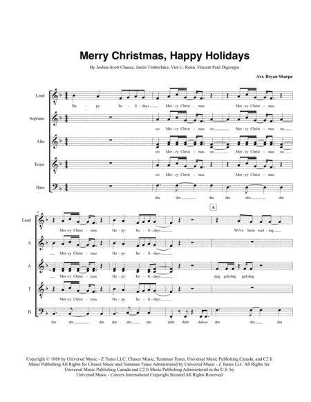 Merry Christmas Happy Holidays Sheet Music