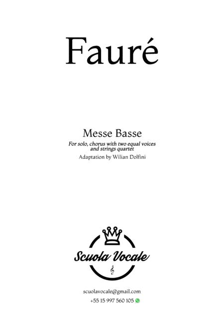 Free Sheet Music Messe Basse G Faur Female Choir String Quartet