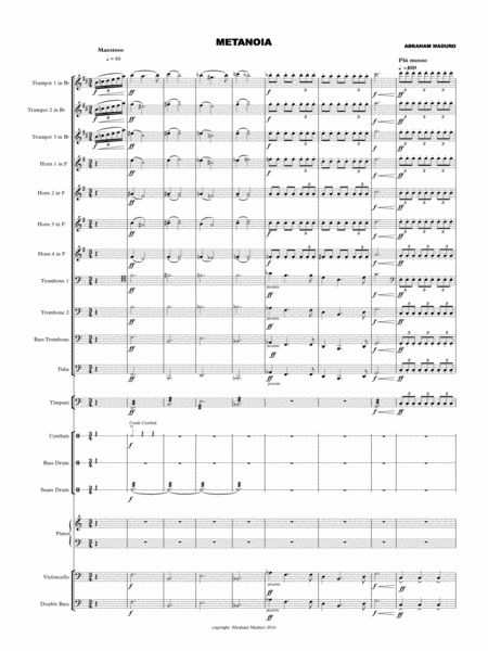 Metanoia Brass Choir Sheet Music