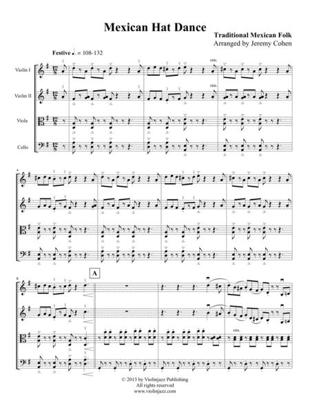 Mexican Hat Dance String Quartet Sheet Music