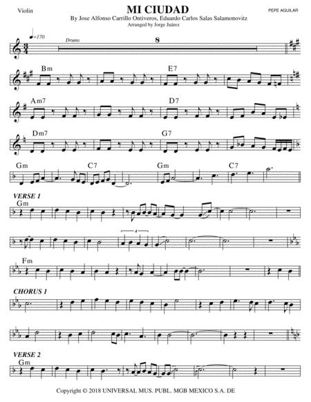 Mi Ciudad Violin Sheet Music