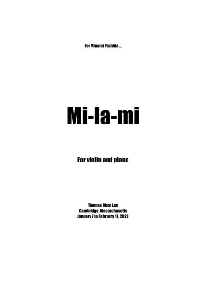 Mi La Mi 2020 For Violin And Piano Sheet Music