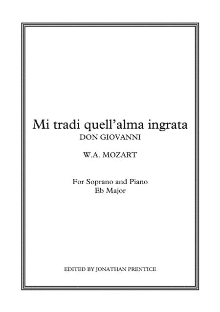 Mi Tradi Quell Alma Ingrata Don Giovanni Eb Major Sheet Music