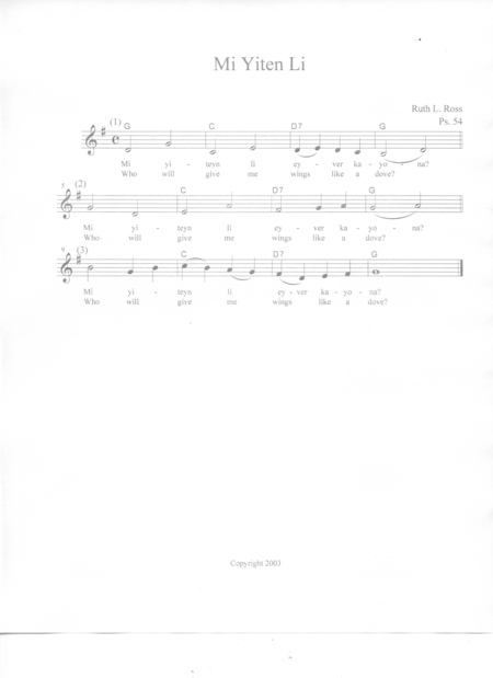 Free Sheet Music Mi Yiten Li