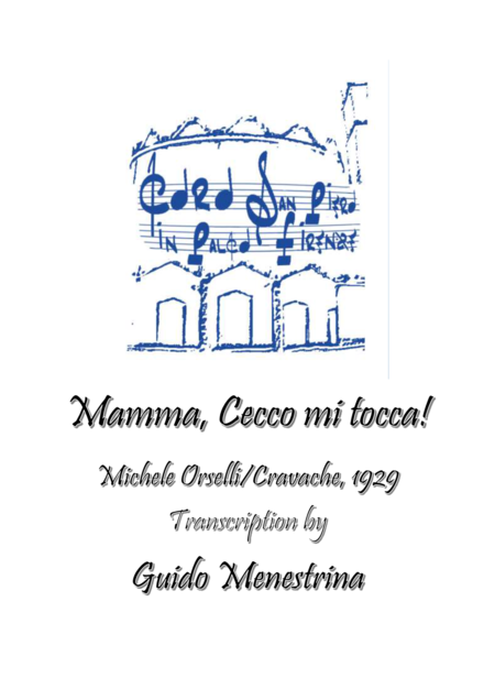 Michele Orselli Mamma Cecco Mi Tocca 1929 Sheet Music
