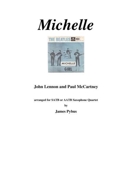 Michelle Saxophone Quartet Arrangement Sheet Music